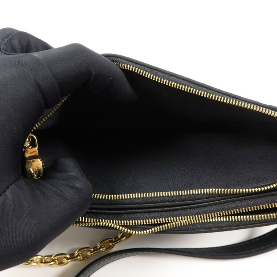 LOUIS VUITTON Monogram Empreinte Liv Pochette鏈帶手挽肩背兩用袋-6