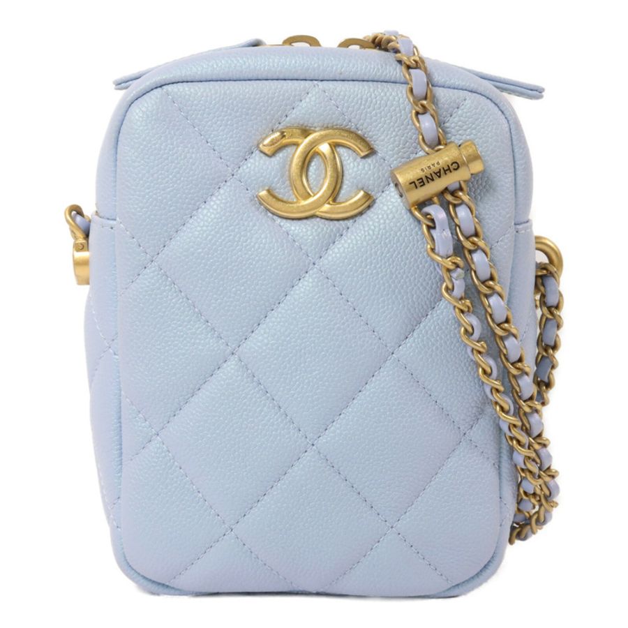 CHANEL 牛皮皮革Mini Camera Bag鏈帶肩背袋-0