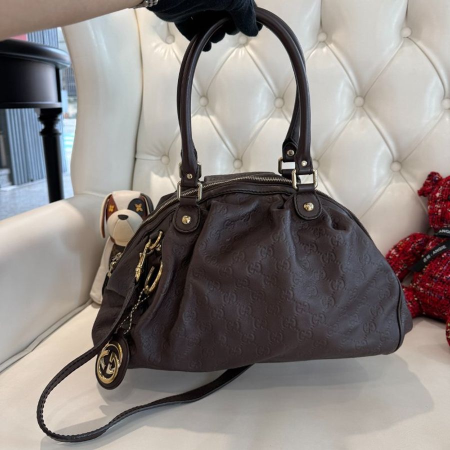 GUCCI 牛皮壓紋兩用包-1