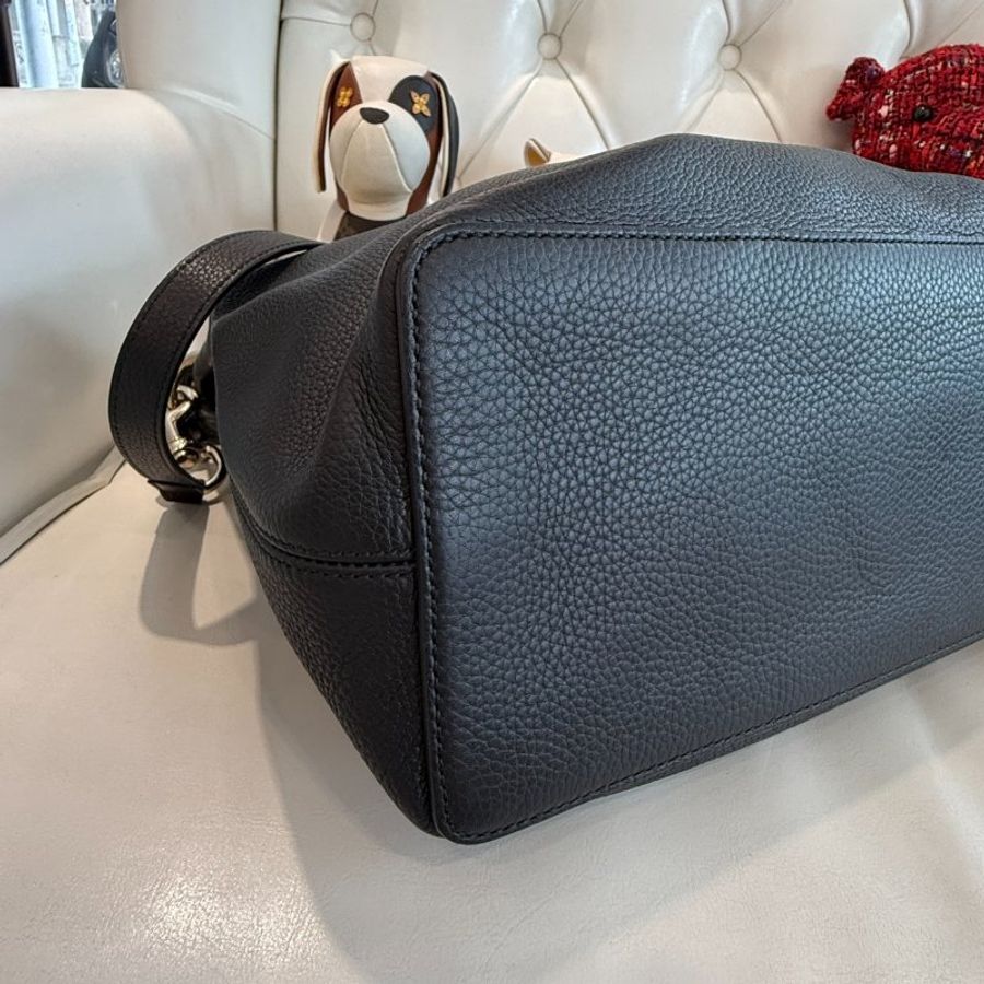 GUCCI 牛皮流蘇兩用包 黑色-5
