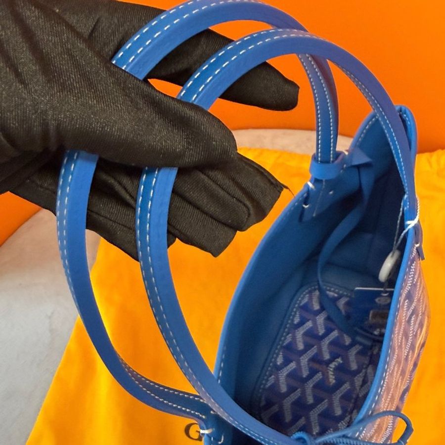 GOYARD戈雅 藍色限定法鬥塗鴉Mini Tote 手提包單肩包-2