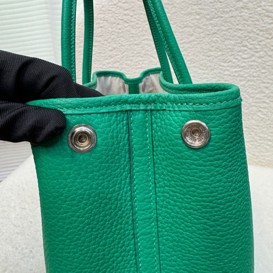 愛馬仕HERMES 6W薄荷綠TC皮銀釦Gp30托特包H051568-14