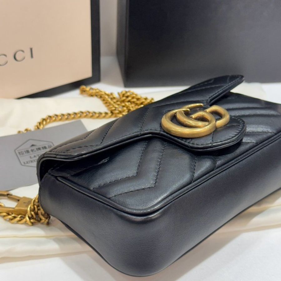 GUCCI MARMONT 斜背包/側背包/鍊包 MINI 9成新-4