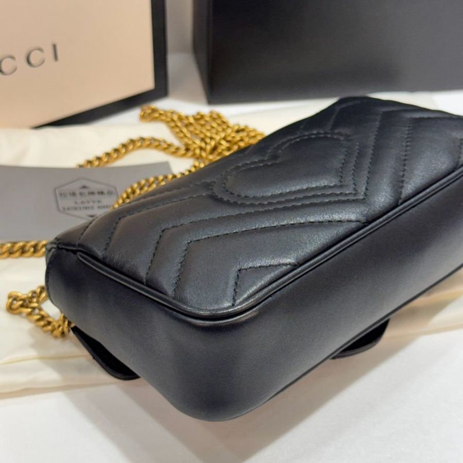 GUCCI MARMONT 斜背包/側背包/鍊包 MINI 9成新-6