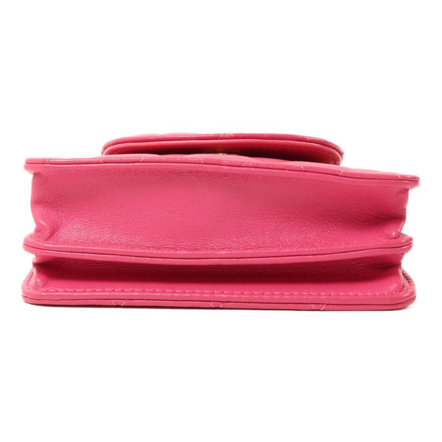 CHANEL 牛皮皮革Card Holder Chain鏈帶肩背袋-3