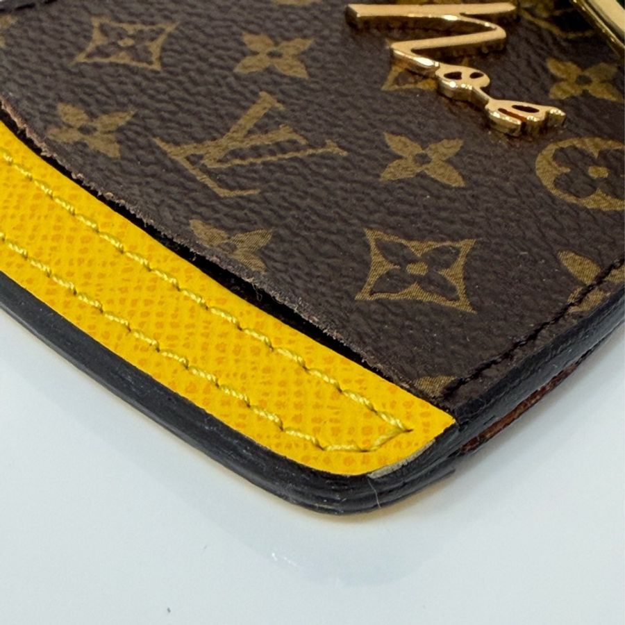 LV 限量 全皮 牛皮 綠 黃 老花 原花 字紋 金屬 NOE 鑰匙圈 吊飾 掛飾 key chain-6