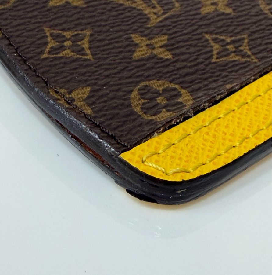 LV 限量 全皮 牛皮 綠 黃 老花 原花 字紋 金屬 NOE 鑰匙圈 吊飾 掛飾 key chain-7