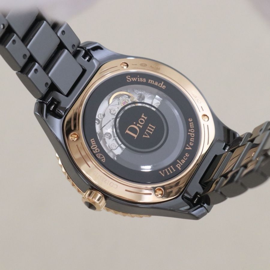 99新 DIOR 迪奧VIII系列女士自動機械表,18K玫瑰金 表徑33-10