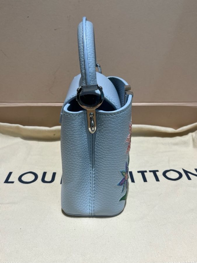 LV路易威登 Capucines mini baby藍 手提包斜挎包 草間彌生聯名 芯片款-3