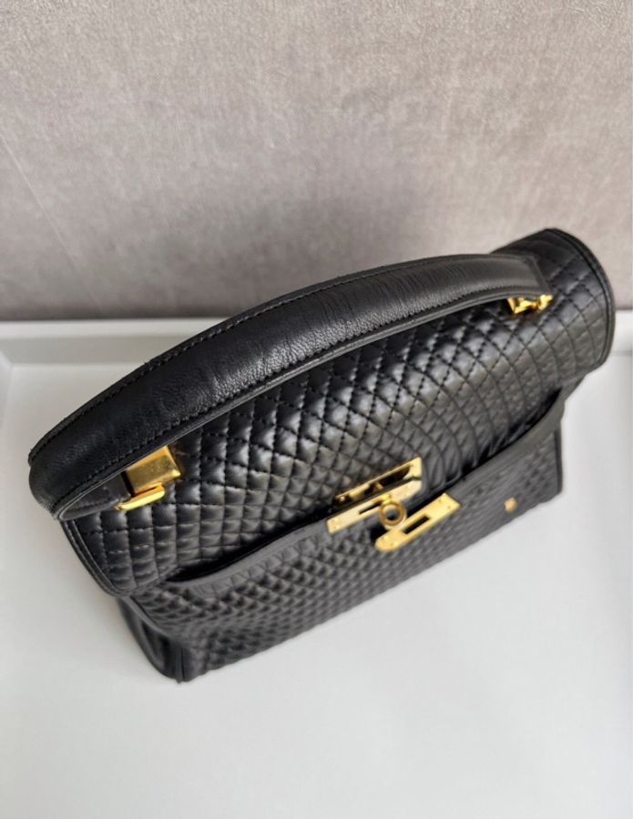 【平替Kelly👜超耐用✨】Bally 黑金 Kelly手提包 中古款-4