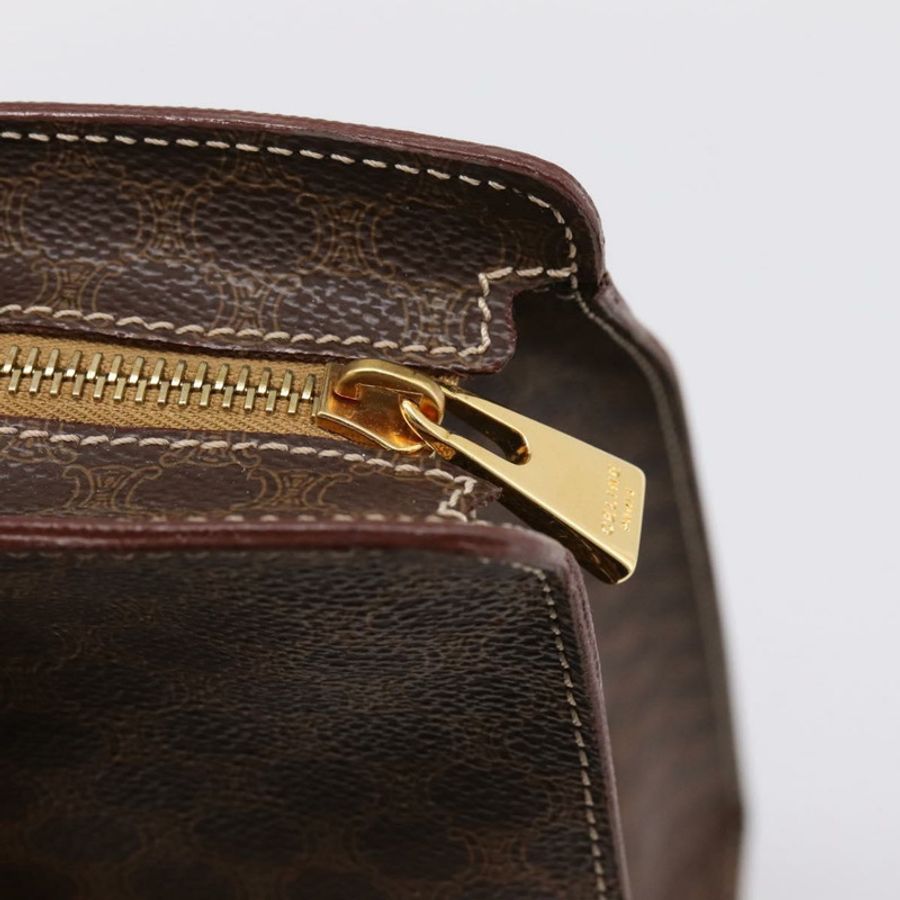 【日本直送】CELINE Macadam帆布托特包 PVC皮革 棕色金色 Auth am12243V-9
