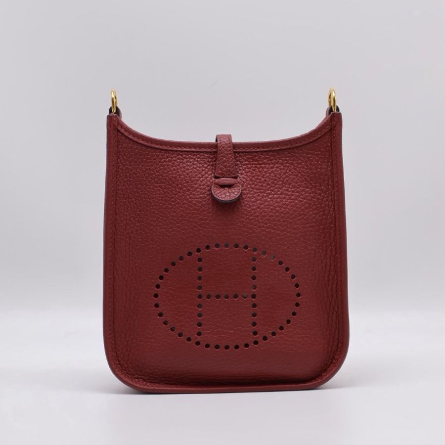 HERMES Mini Evelyne - Rouge H 55 愛馬仕紅金 B-1
