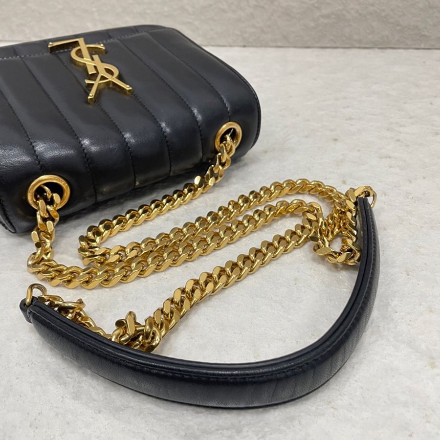 YSL vicky聖羅蘭黑金方胖子-5