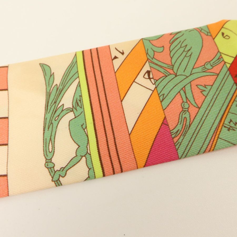 HERMES 絲質Twilly絲巾-11