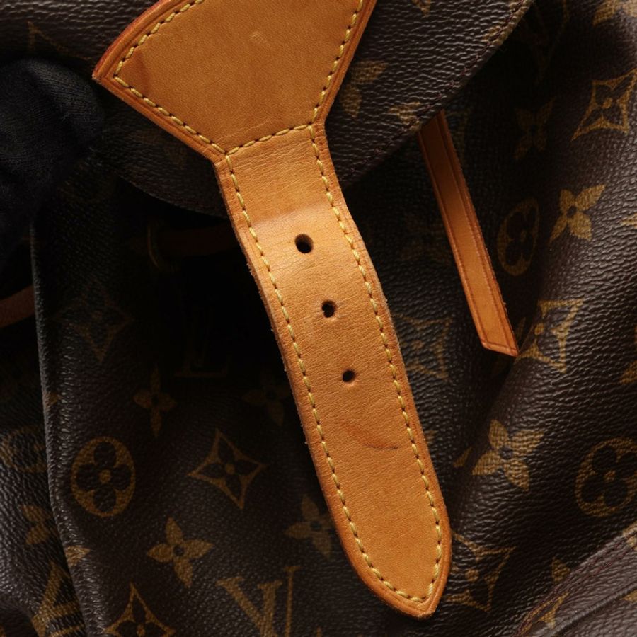 路易威登 MontsourisGM Monogram 雙肩包 M51135 PVC塗層帆布皮革棕色二手女款-12