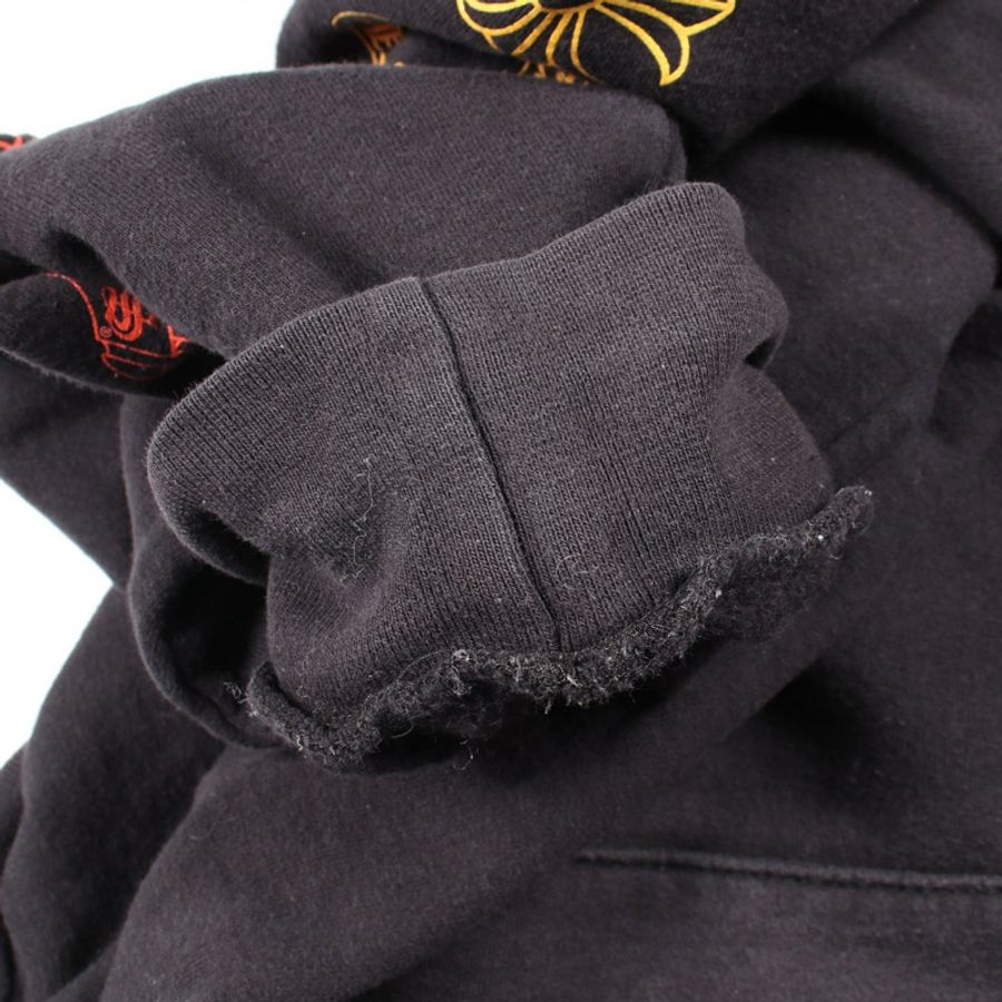CHROME HEARTS 漸層色 logo 連帽衫,純棉材質,黑色多色,二手男款-7