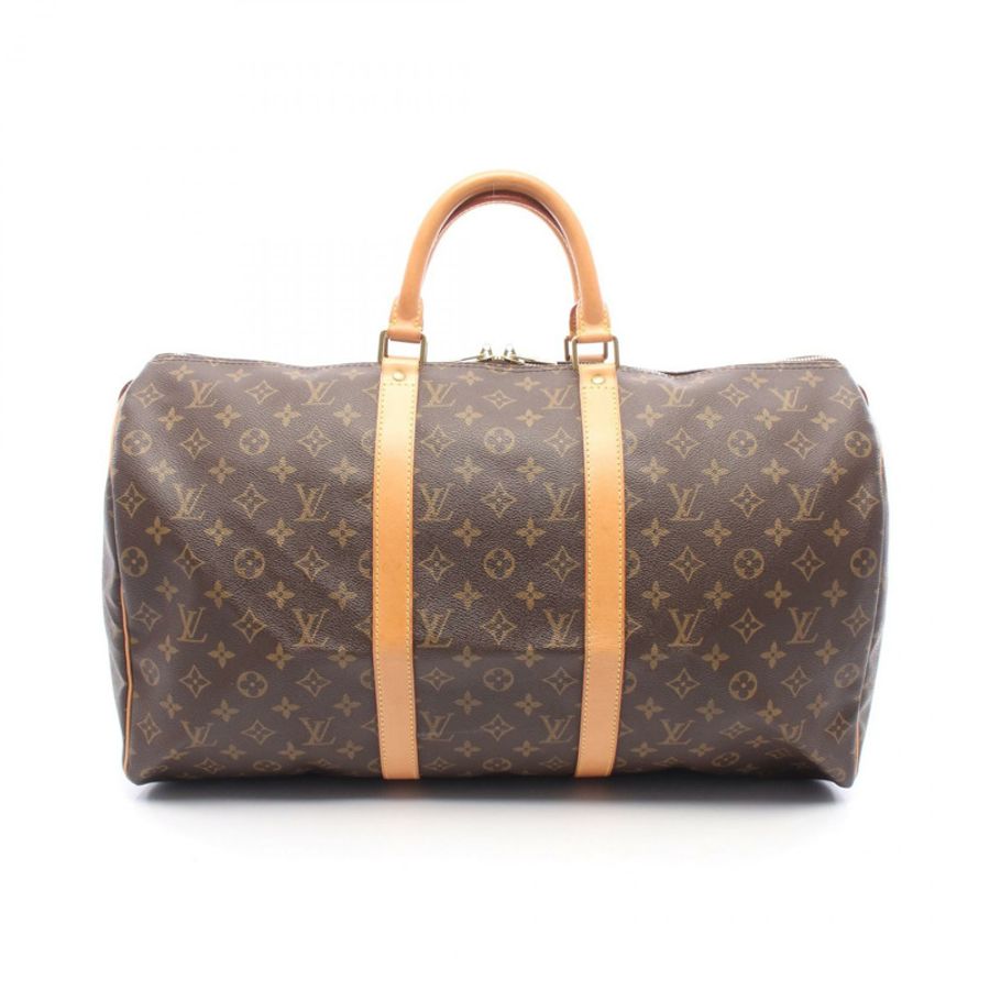 路易威登 Keepall 50 旅行手提包 M41426 Monogram 皮革 棕色 二手 LV-0