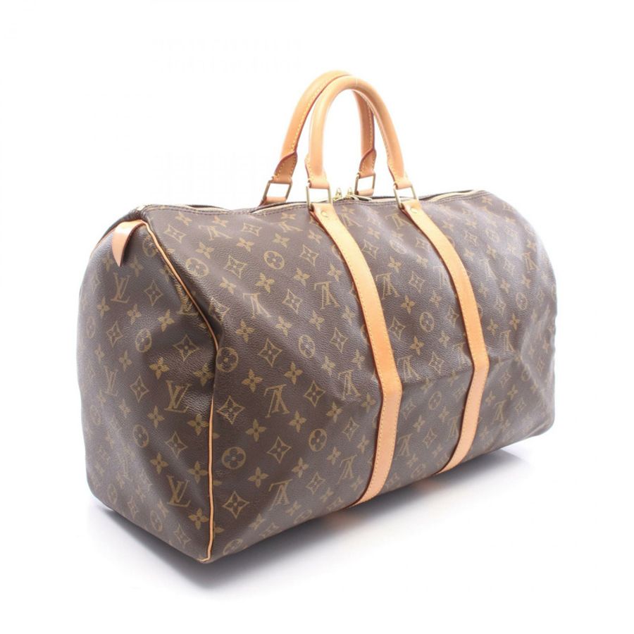 路易威登 Keepall 50 旅行手提包 M41426 Monogram 皮革 棕色 二手 LV-1