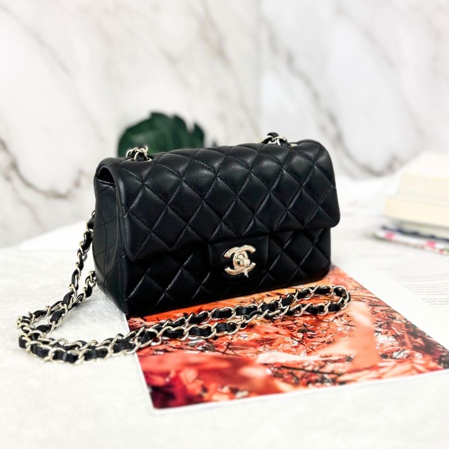 Chanel mini CF20 菱格紋小羊皮迷你翻蓋包 晶片款-0