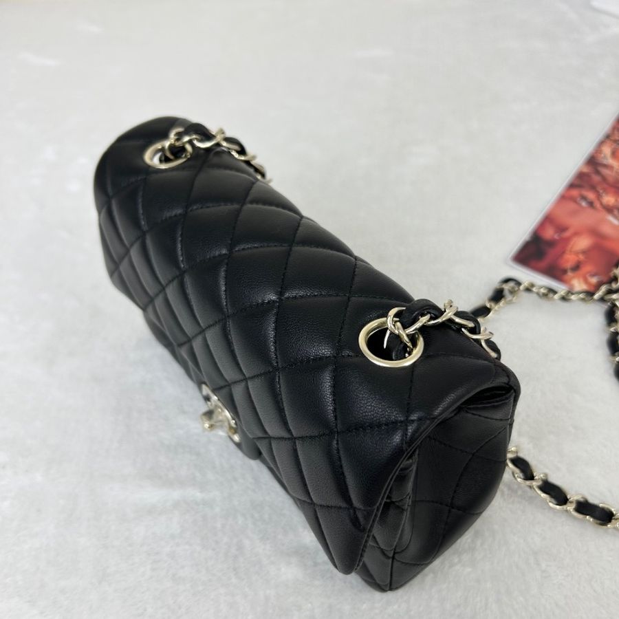 Chanel mini CF20 菱格紋小羊皮迷你翻蓋包 晶片款-25