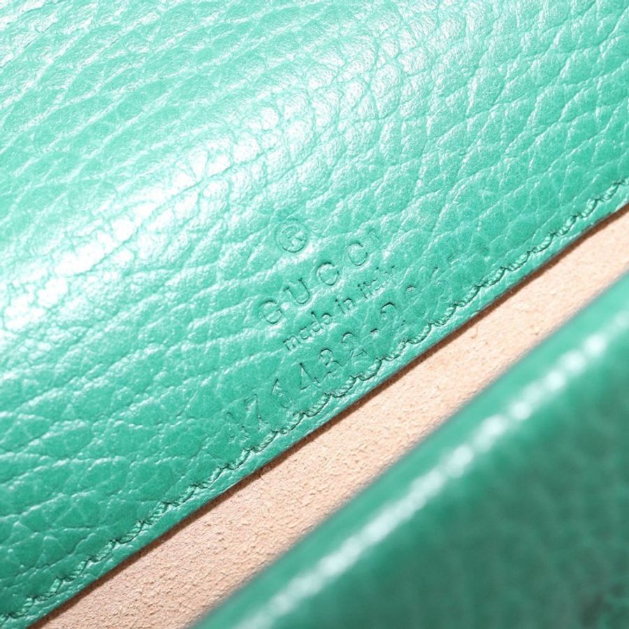 【日本直送】GUCCI Duonisos 單肩包 皮革 綠色 金色 476432 Auth mr2815-10