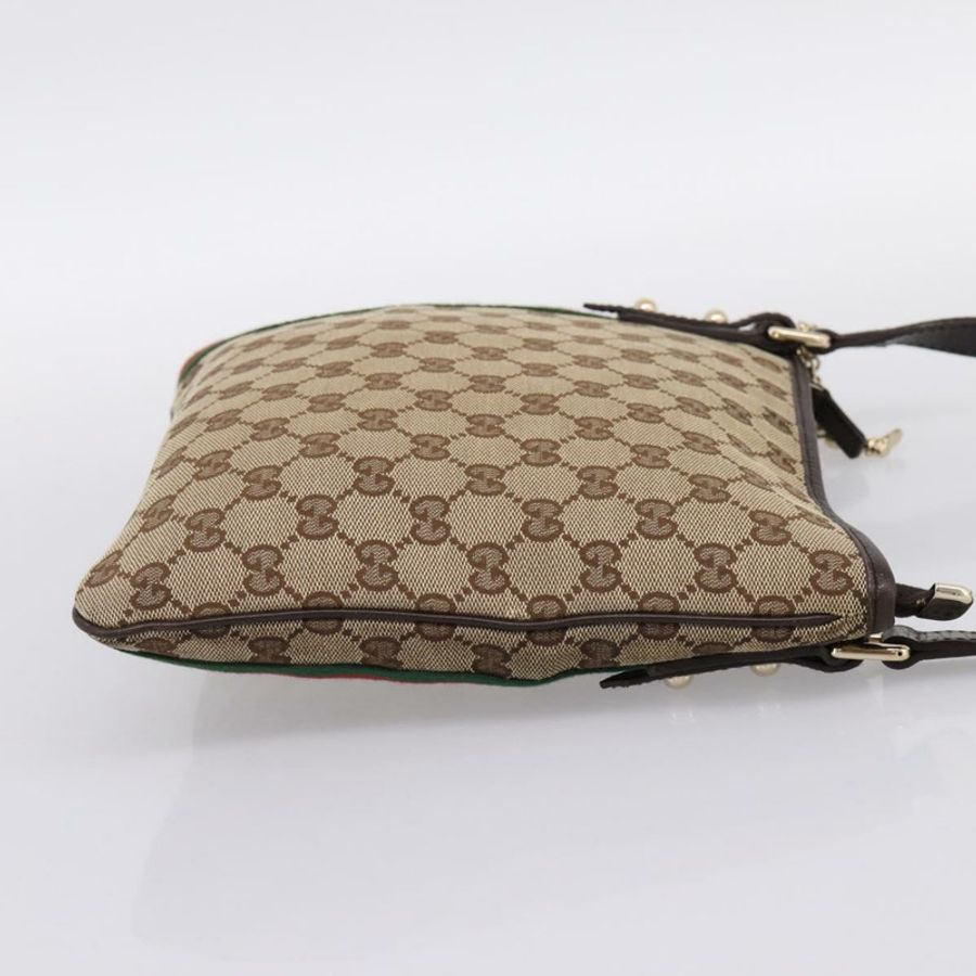 【日本直送】GUCCI GG帆布Sherry系列單肩包 米色/金色 144388 正品 ka5715A-3