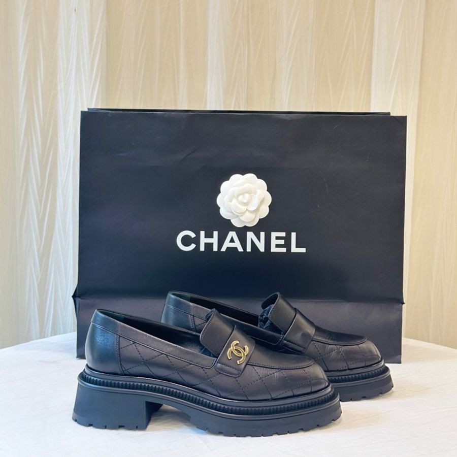 全新 Chanel新款厚底樂福鞋 38.5碼 厚底增高6cm-2