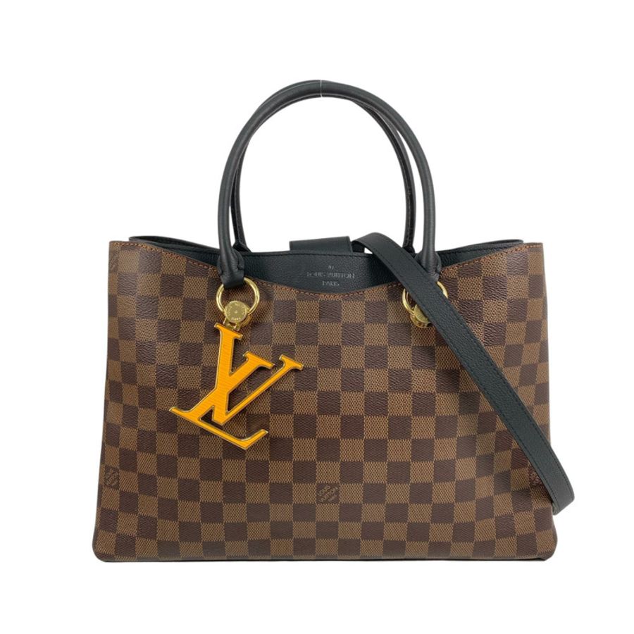 △ LOUIS VUITTON 路易·威登 Brown And Black Coated Canvas Damier Riverside 2 way bag 啡色和黑色塗層帆布經典格紋兩用袋 N40050-267015701-1
