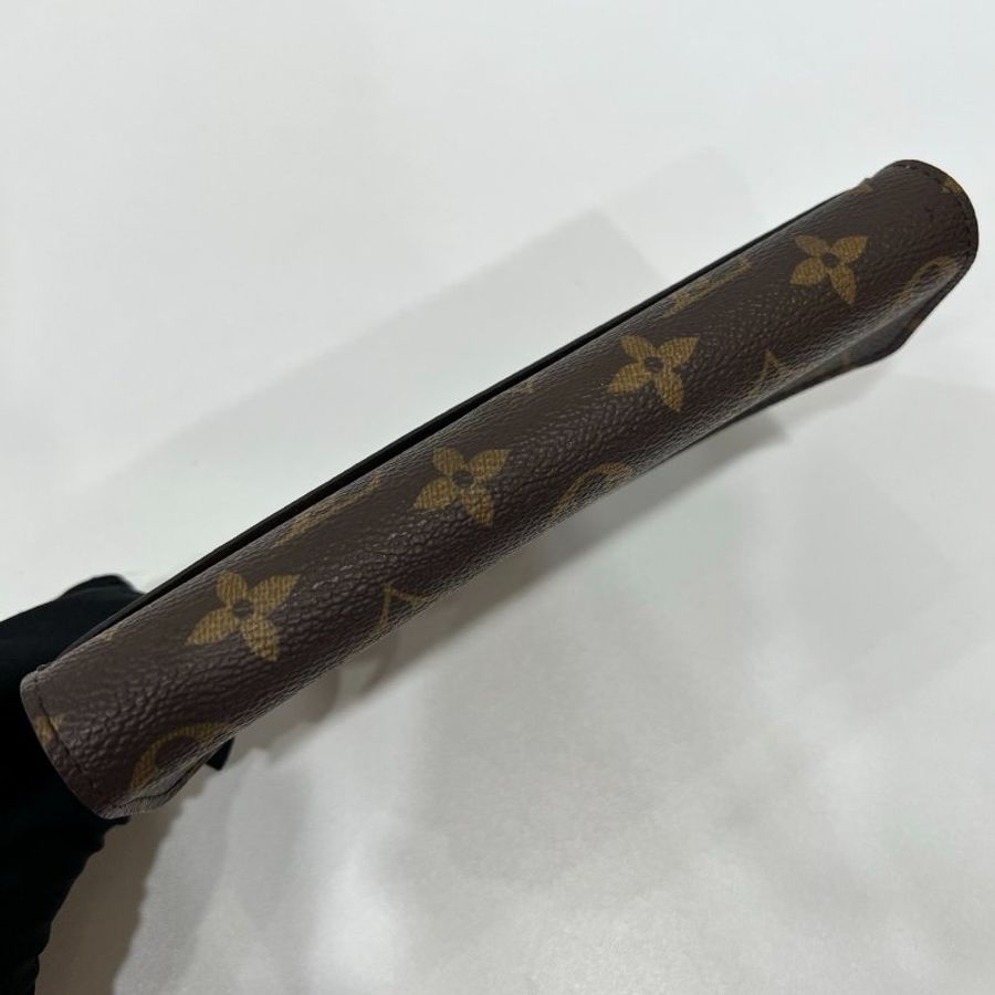 LV M62203 老花三合一信封長夾 粉-5