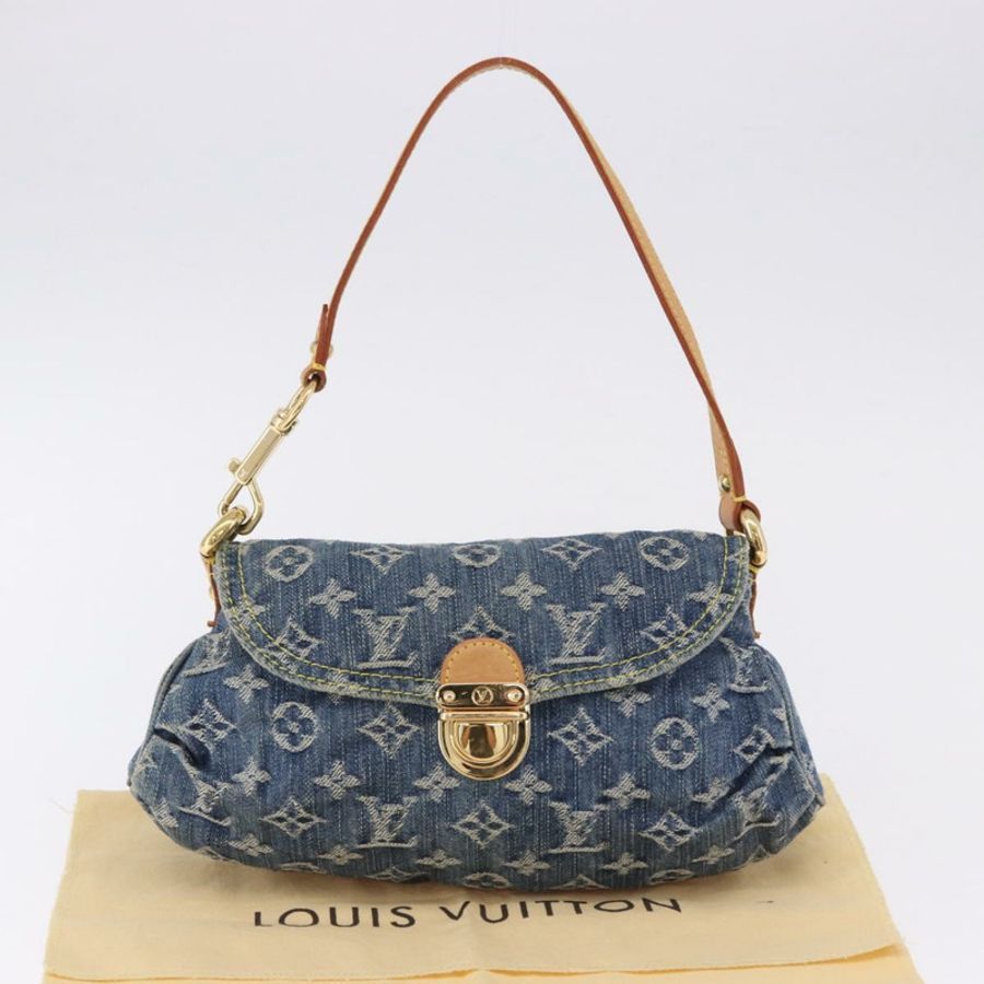 【日本直送】路易威登 Monogram Denim Mini Preity 單肩包 藍色 M95050 正品 195231SAM-11