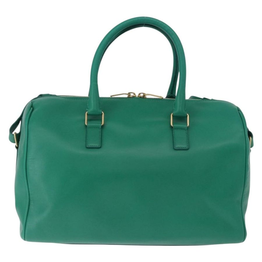 【日本直送】SAINT LAURENT 經典款旅行包 皮革 兩用 綠色/金色 322049 正品 196768V-1