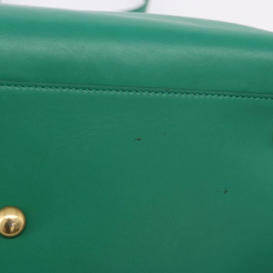 【日本直送】SAINT LAURENT 經典款旅行包 皮革 兩用 綠色/金色 322049 正品 196768V-5