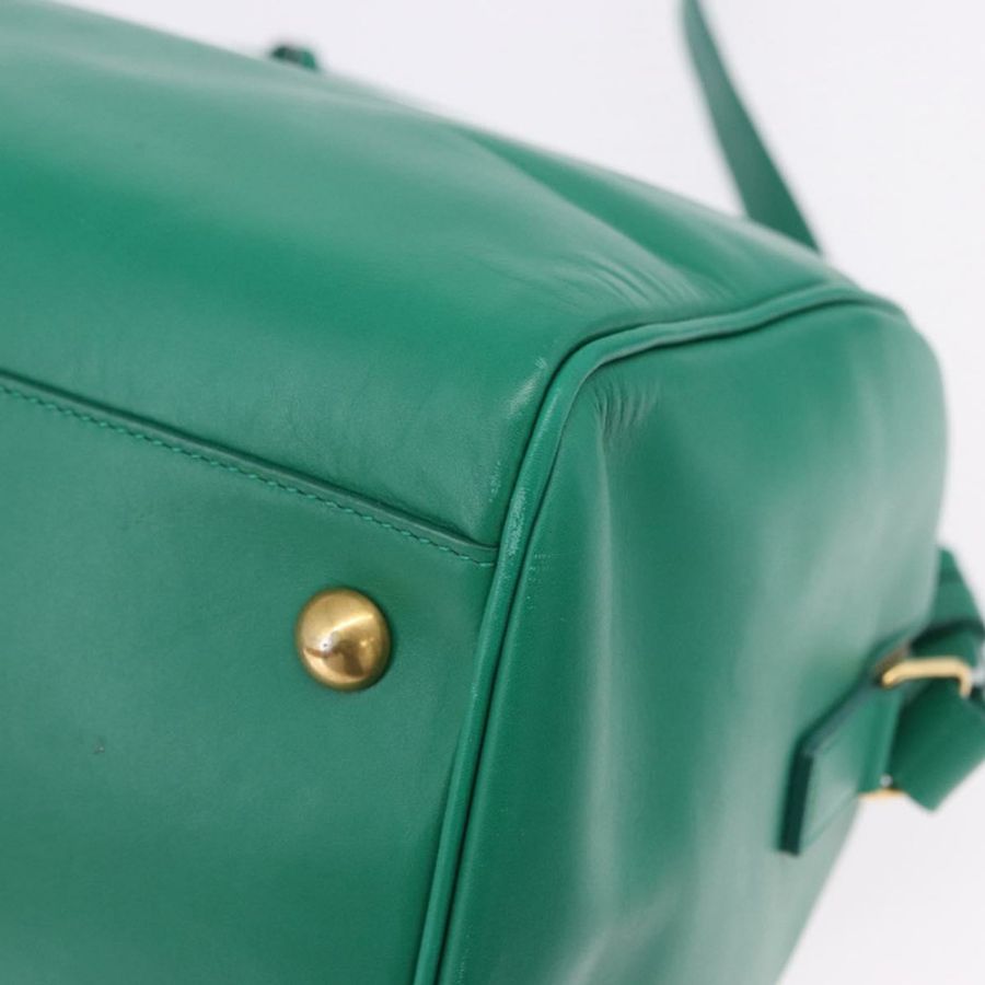 【日本直送】SAINT LAURENT 經典款旅行包 皮革 兩用 綠色/金色 322049 正品 196768V-17