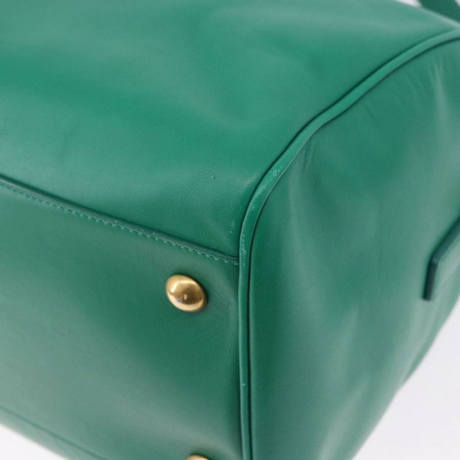 【日本直送】SAINT LAURENT 經典款旅行包 皮革 兩用 綠色/金色 322049 正品 196768V-19
