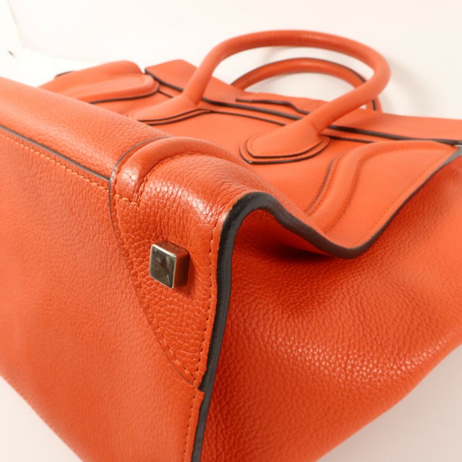 CELINE 牛皮皮革Mini Luggage手挽袋-11