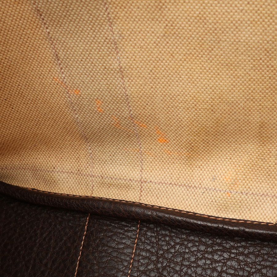 HERMES 愛馬仕 Garden Party 36 手提包 深棕色 Toile帆布 Negonda牛皮 □H刻-11