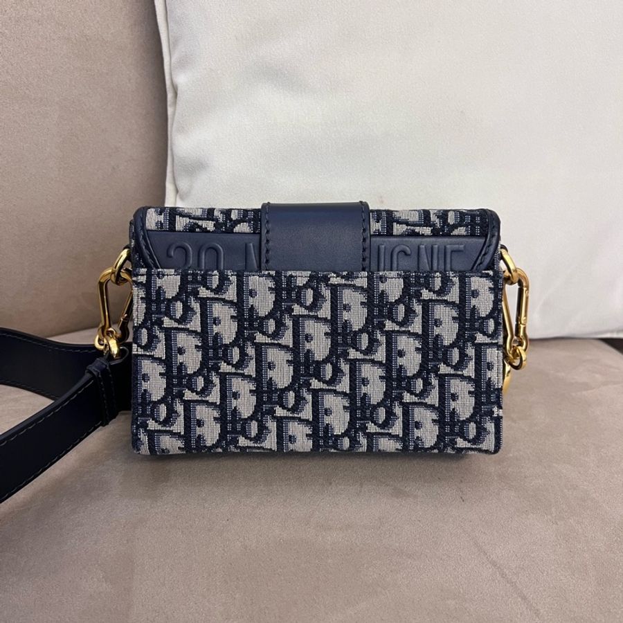 Dior/迪奧 蒙田老花mini box 小盒子單肩斜挎包 尺寸:17*12*5cm-1