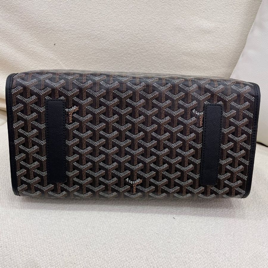 Goyard Saint Louis 狗牙包 雙肩背包 黑色 牛皮 銀扣-3