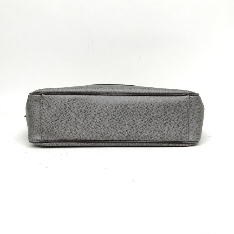 LOUIS VUITTON 灰色牛皮革銀扣2011郵差包單肩包肩背包-4