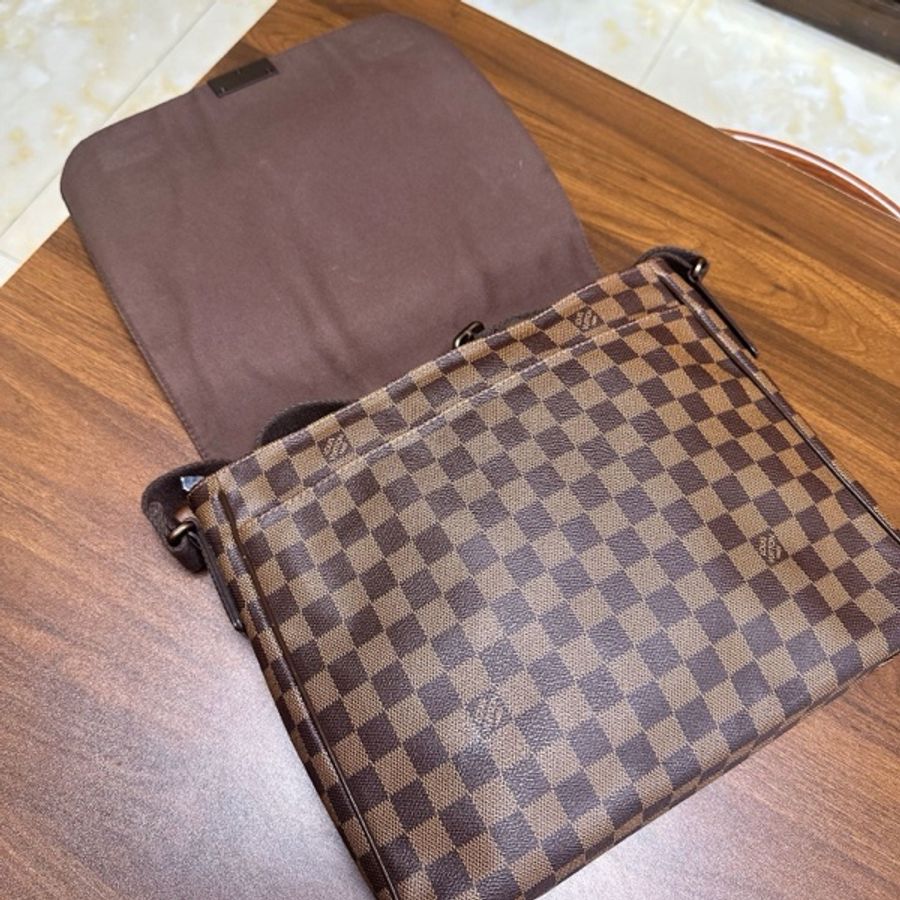 特價出 Louis Vuitton LV 路易威登 棋盤格單肩斜挎郵差包-9