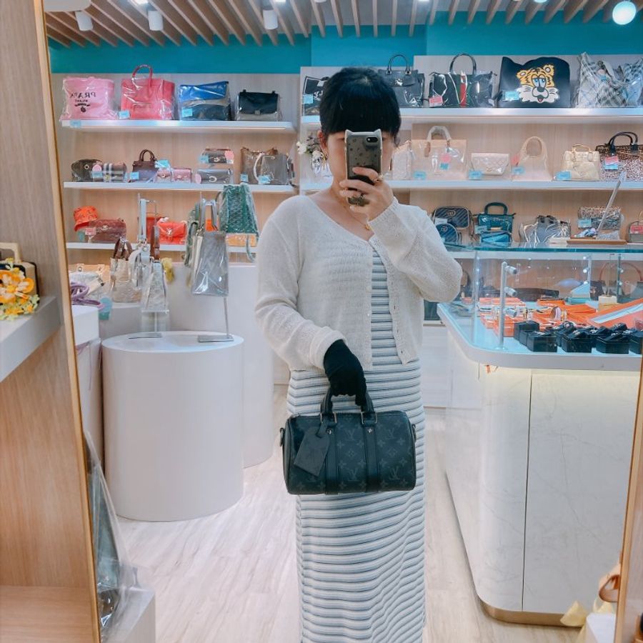 MS0830 Louis Vuitton 路易威登 25號旅行手提包 黑色帆布 銀扣 Keepall 25 Canvas Black x PHW-2
