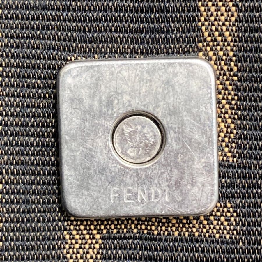 FENDI 芬迪 Zucca Mamma Baguette 法棍包 腋下包 帆布 棕色 銀釦-16