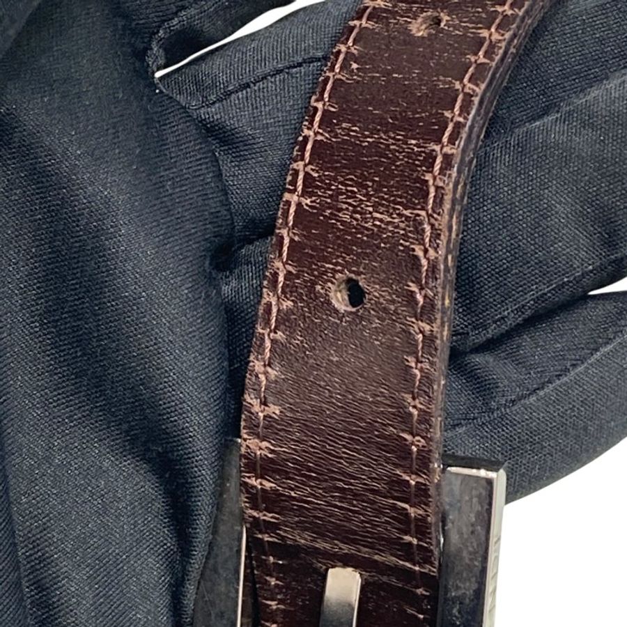 FENDI 芬迪 Zucca Mamma Baguette 法棍包 腋下包 帆布 棕色 銀釦-20