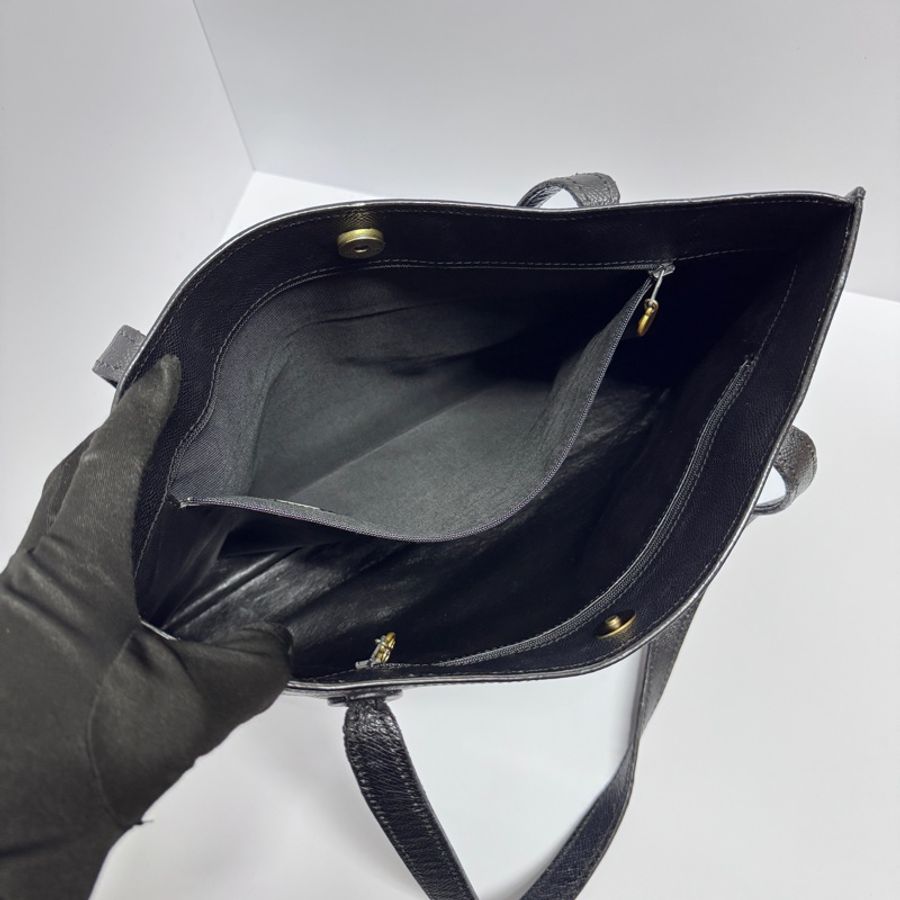 Chanel 香奈兒 “so black” 全黑 荔枝牛皮 托特包👜-6