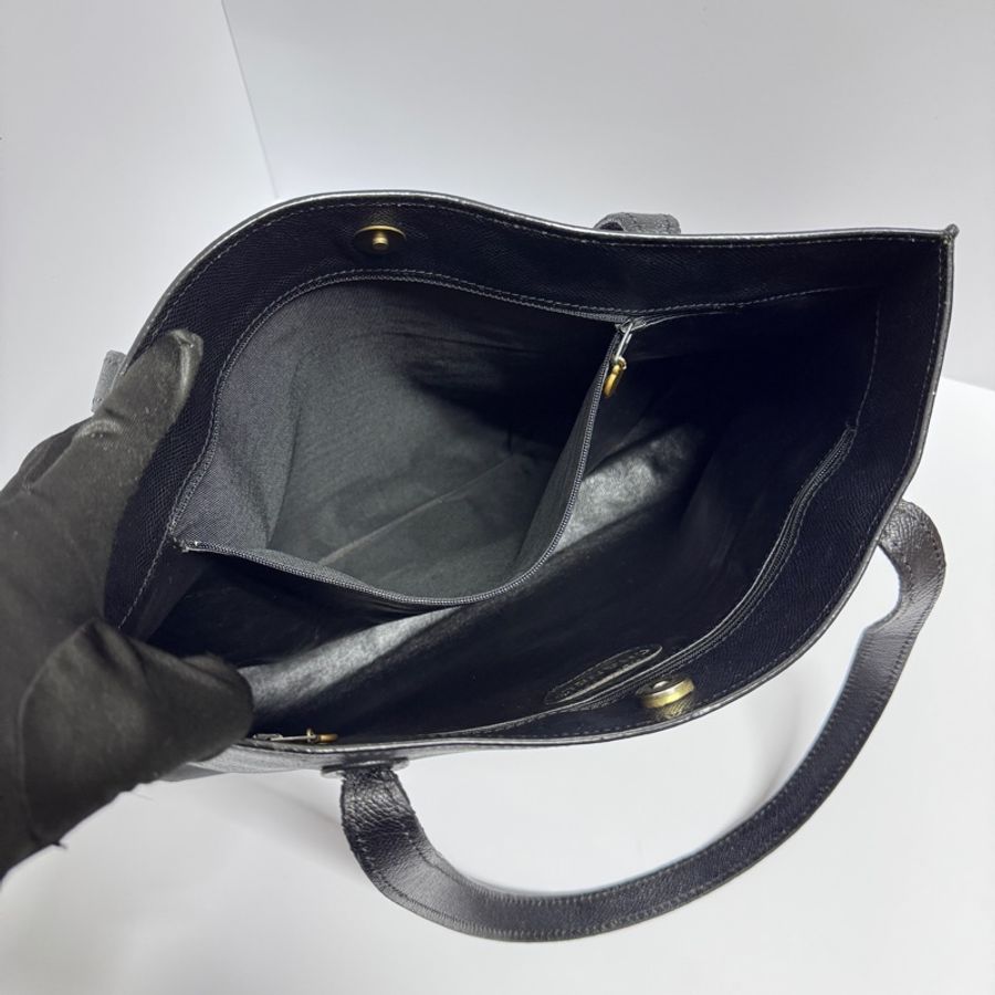 Chanel 香奈兒 “so black” 全黑 荔枝牛皮 托特包👜-8