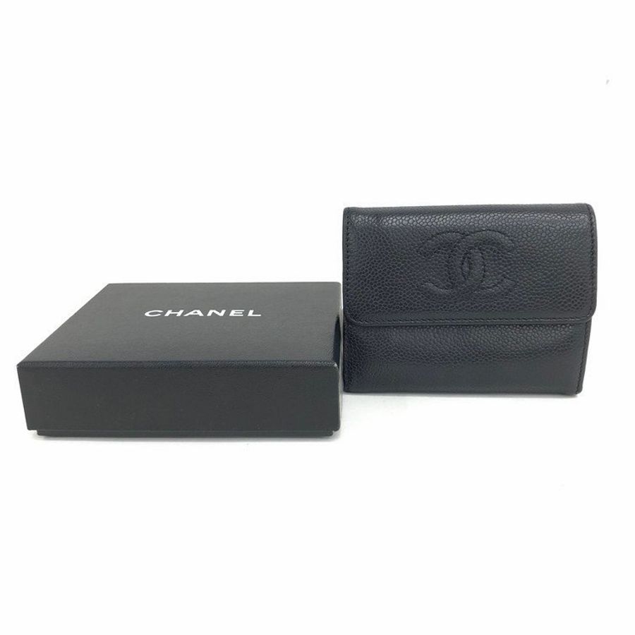 #超便宜 #全網最低❗️Chanel • 經典黑金荔枝牛皮三折短夾 #🈶原盒-0