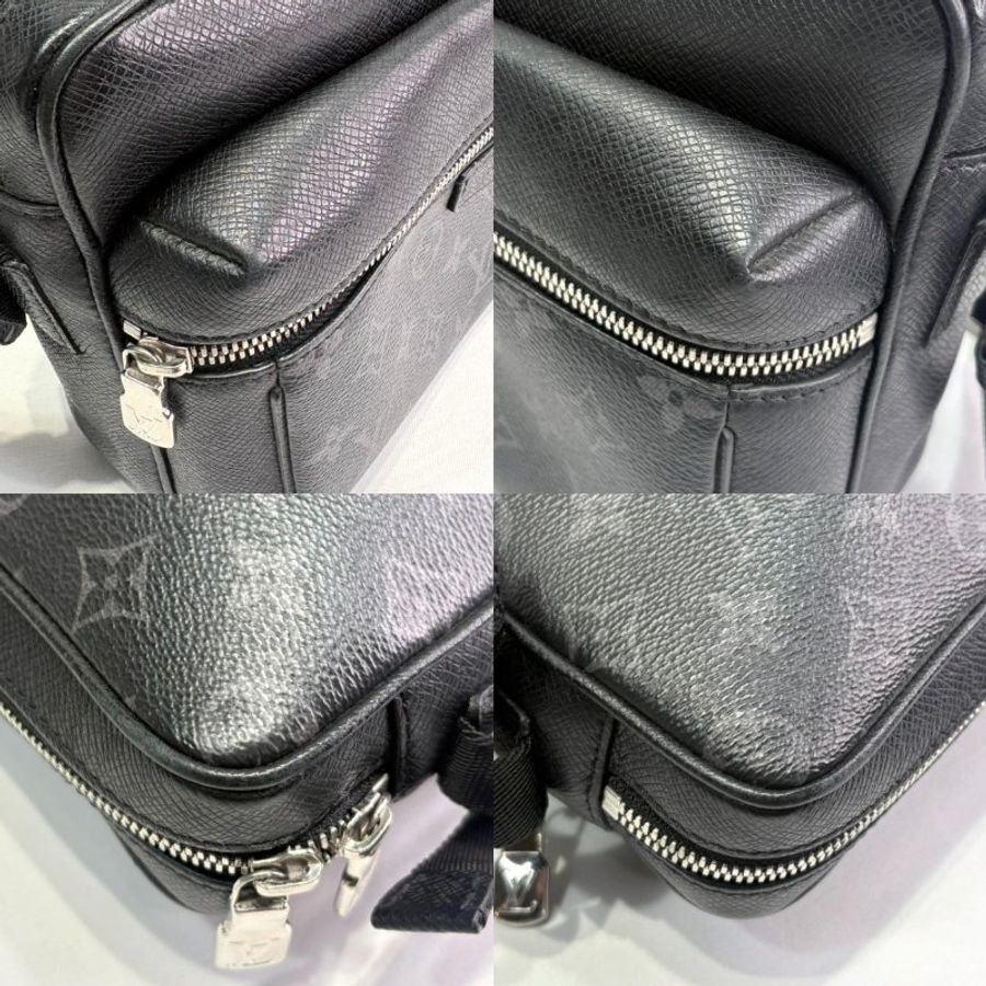LV Outdoor 黑灰老花郵差包-9