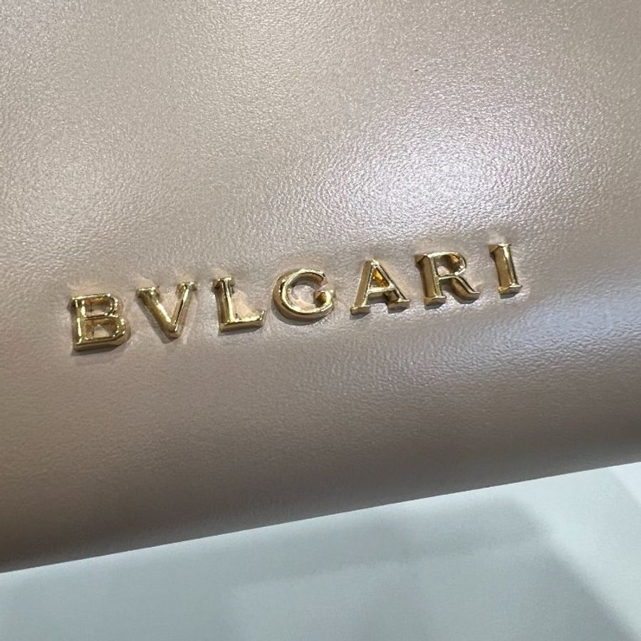 BVLGAR 奶茶蛇頭長夾-8