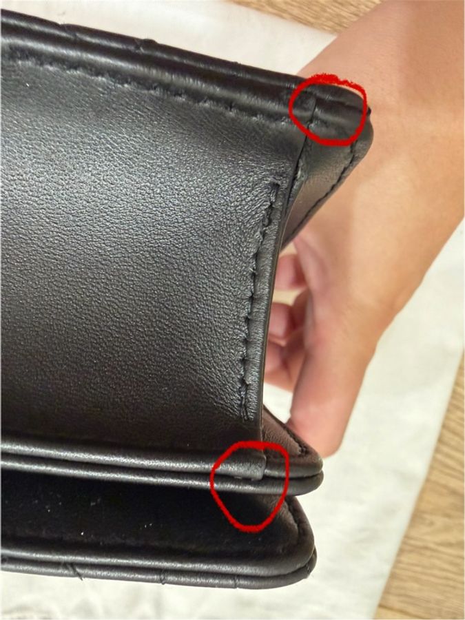 Dior Top Handle Cannage 黑色籐格紋羊皮包-12