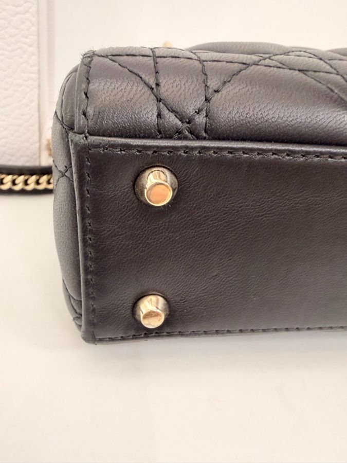 Dior mini lady Dior 黑羊皮3*3-7